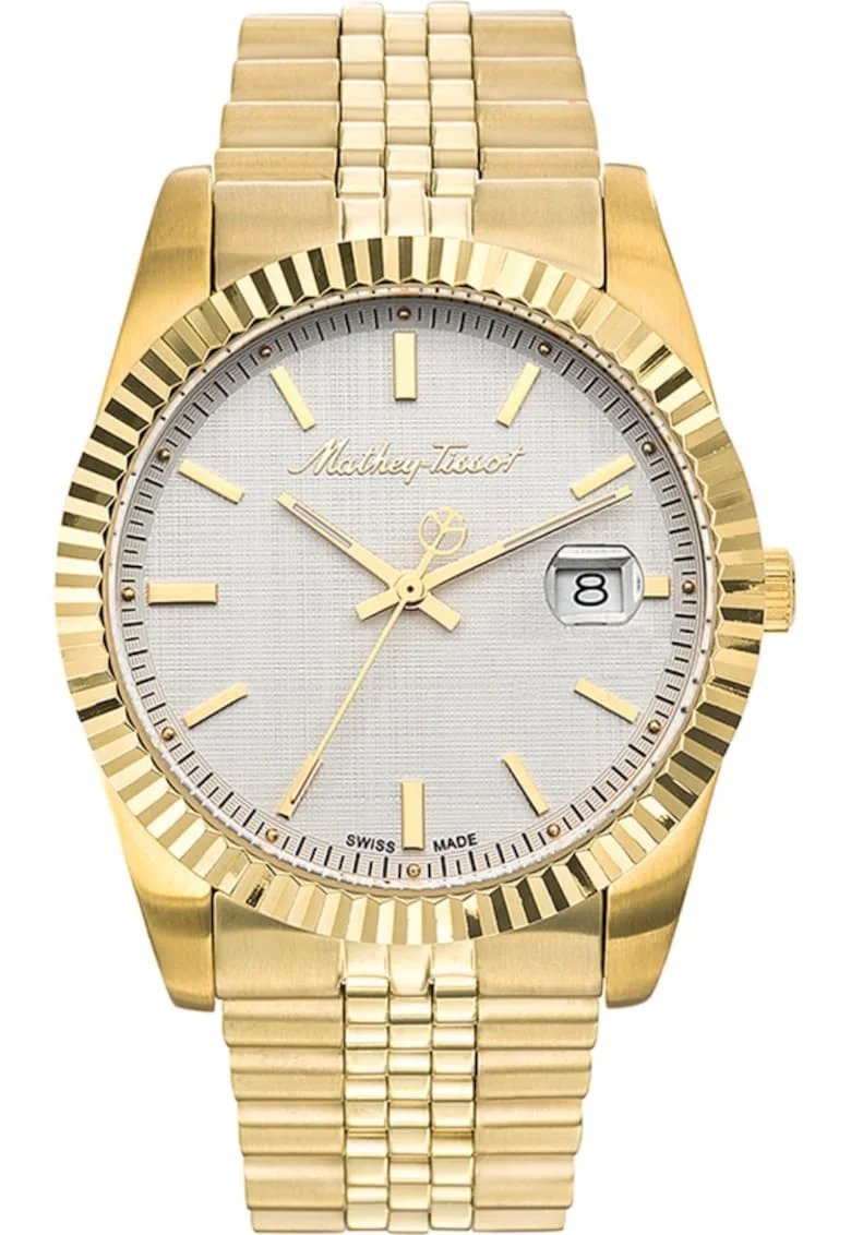Ceas de barbati MATHEY-TISSOT H810PI, clasic, este de culoare aurie