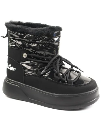 Ghete dama stil apreschi LCJ 25 03 3814LA, Negru
