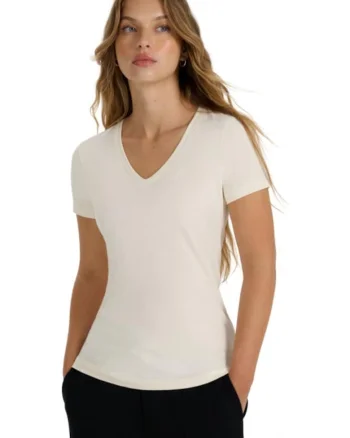 Tricou dama  F2969 crem, design modern