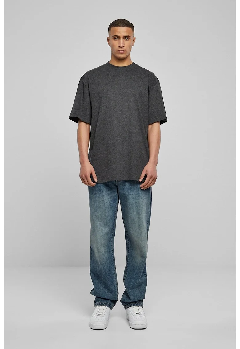 Tricou din bumbac cu decolteu la baza gatului