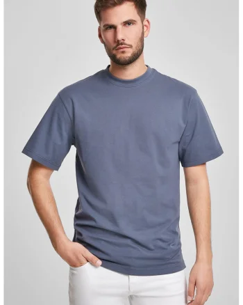 Tricou din bumbac cu decolteu la baza gatului