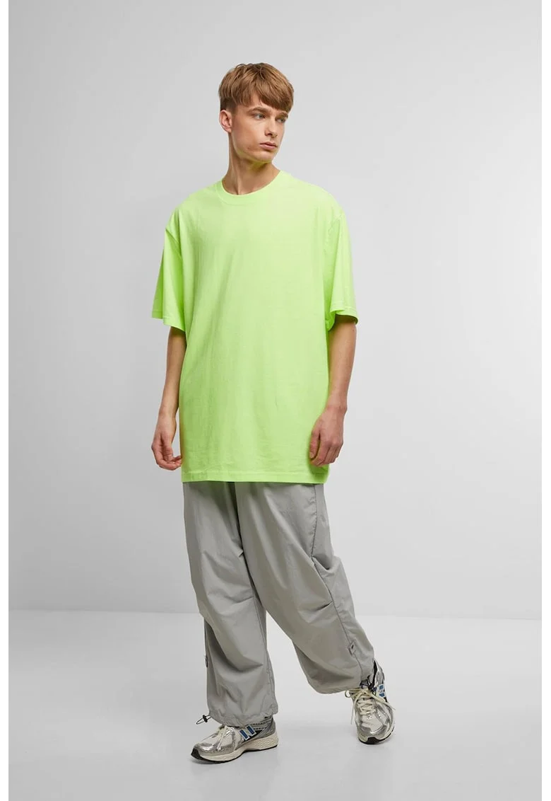 Tricou din bumbac cu decolteu la baza gatului