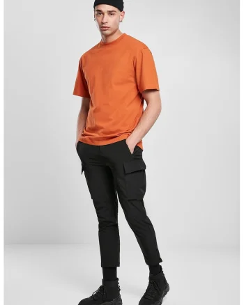 Tricou din bumbac cu decolteu la baza gatului