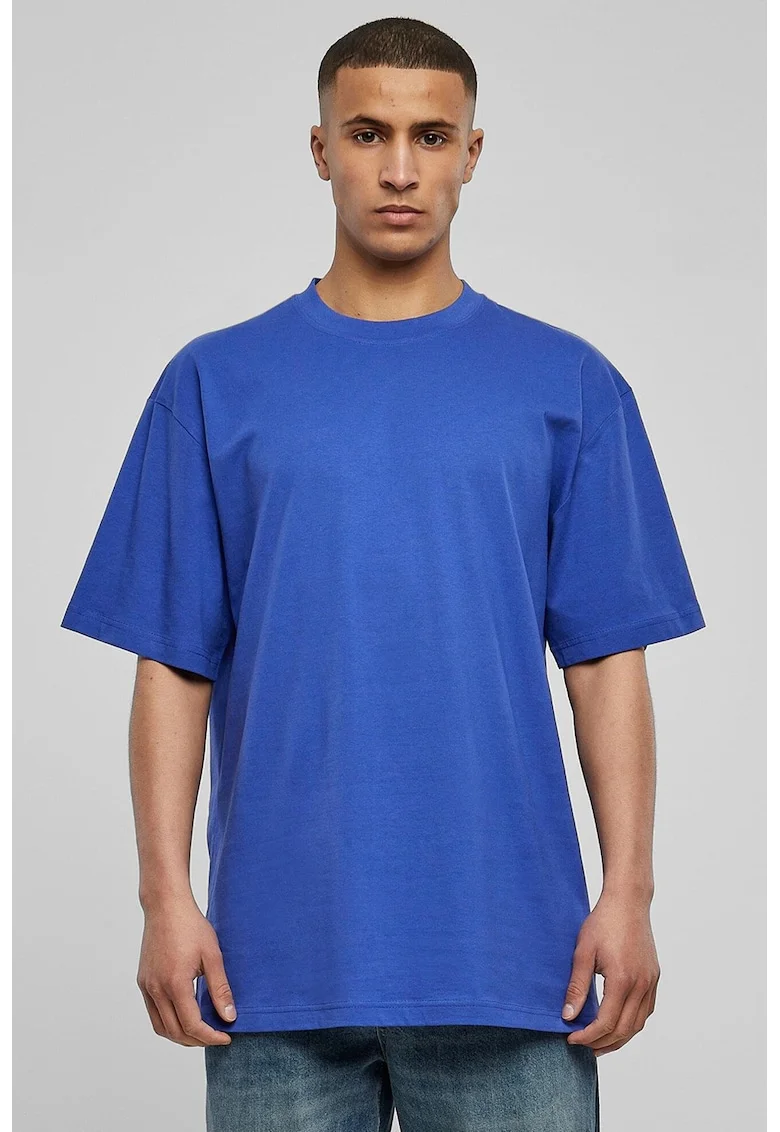 Tricou din bumbac cu decolteu la baza gatului