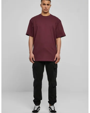 Tricou din bumbac cu decolteu la baza gatului