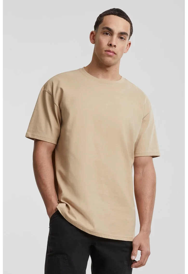 Tricou supradimensionat cu maneci cazute, Bej deschis