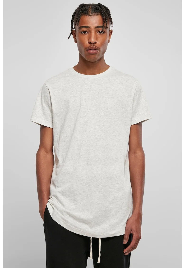 Tricou uni cu maneci scurte, Gri deschis