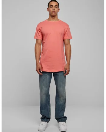 Tricou uni cu maneci scurte, Coral