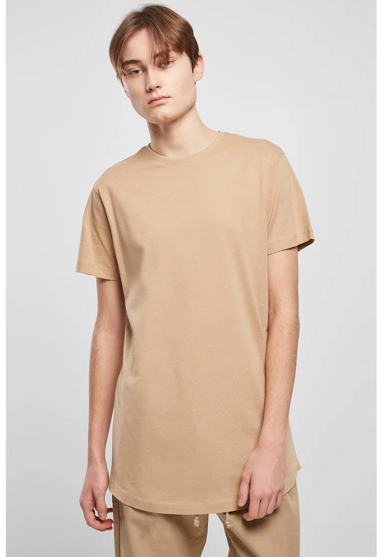 Tricou uni cu maneci scurte, Bej antichizat