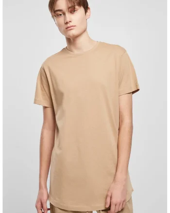 Tricou uni cu maneci scurte, Bej antichizat