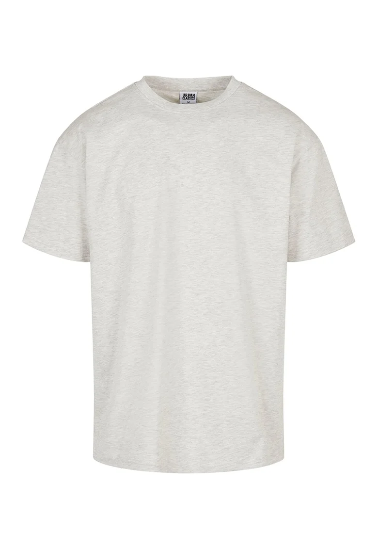 Tricou supradimensionat cu maneci cazute, Gri deschis