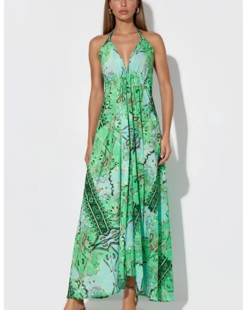 Rochie Maxi  Boema, Verde, Poliester
