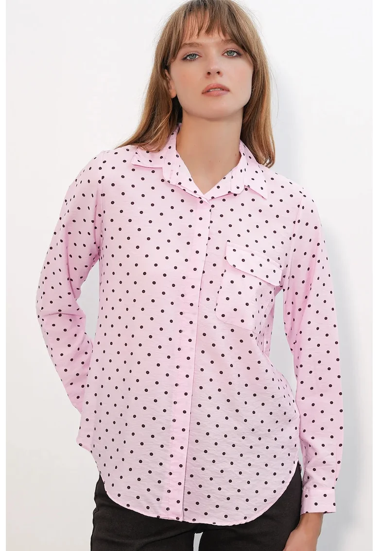 Camasa dama,  camasa supradimensionata, buline, roz pudra, 80% viscoza, 20% nailon