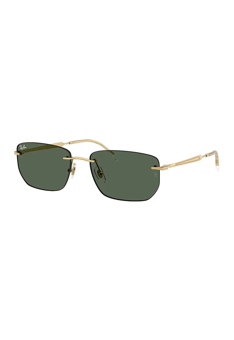 Ochelari de soare dreptunghiulari unisex, Auriu/Auriu rose