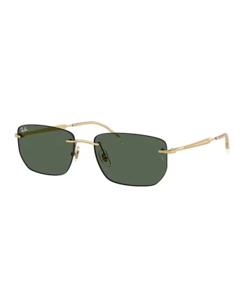 Ochelari de soare dreptunghiulari unisex, Auriu/Auriu rose