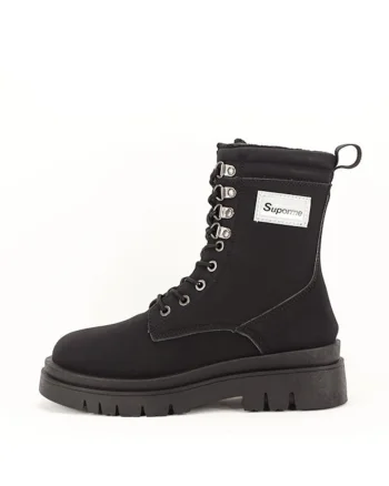 Ghete negre cu siret Ella 117 9388, Negru