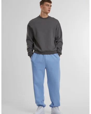 Pantaloni de trening cu croiala relaxed-fit si buzunare, Albastru azur