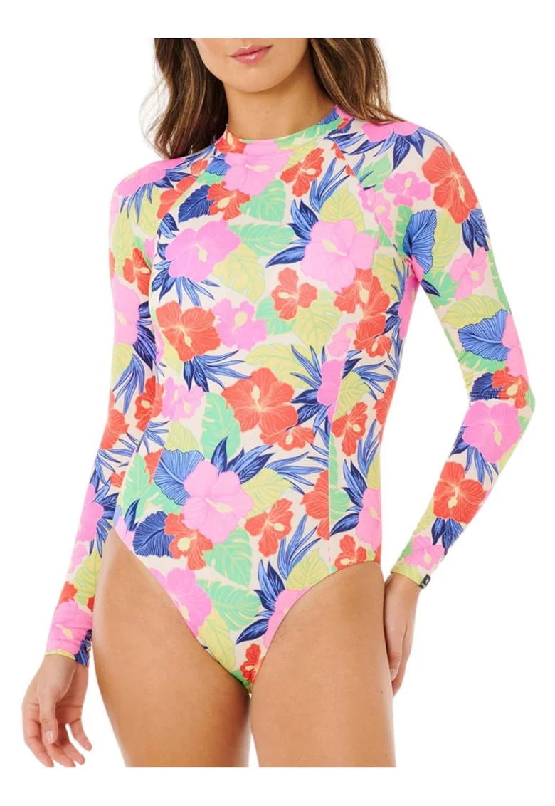 Costum de baie intreg cu model floral