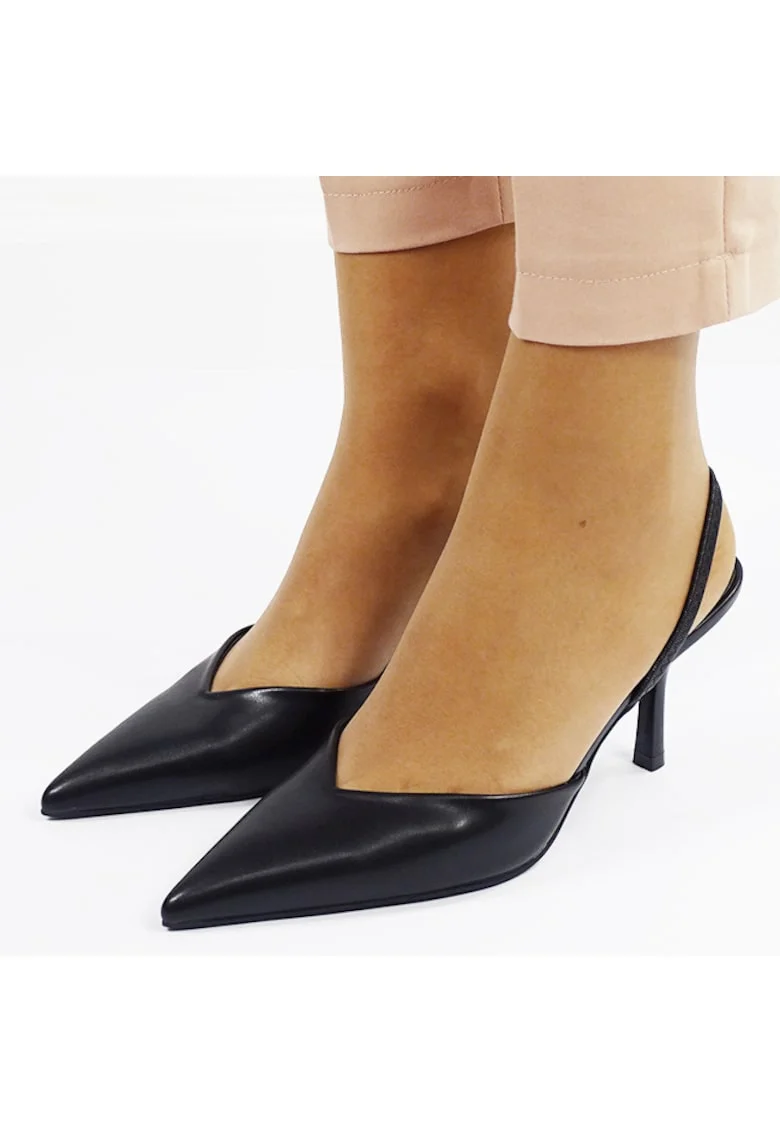 Pantofi negri eleganti DA-210 04 16651, Negru