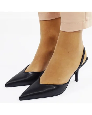 Pantofi negri eleganti DA-210 04 16651, Negru