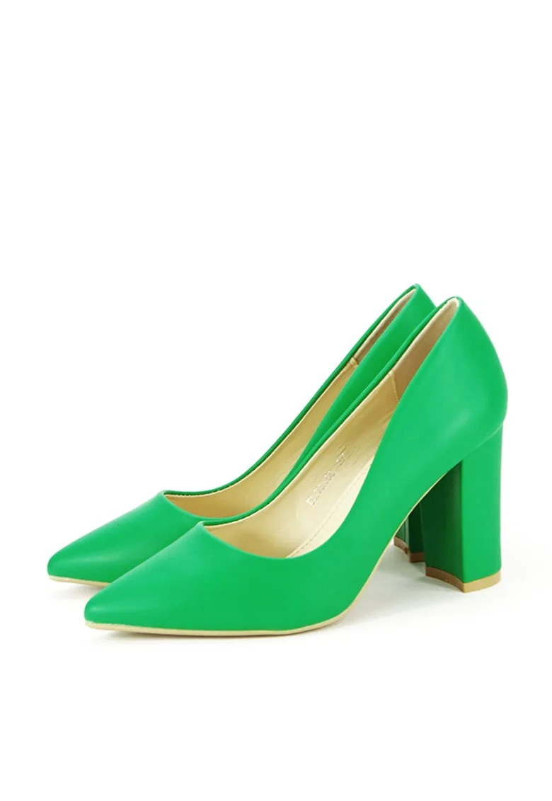 Pantofi verzi office/eleganti Anca 01 12592, Verde