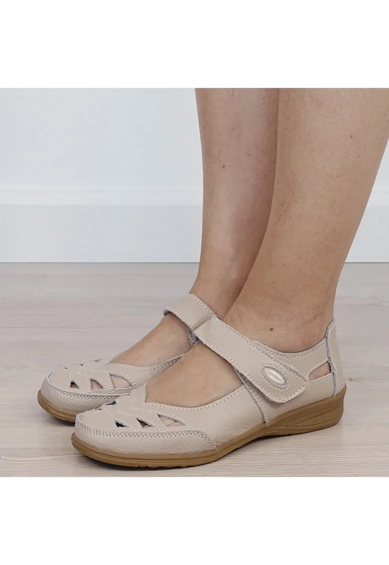 Balerini piele naturala Anisoara nude M4 20515, Nude