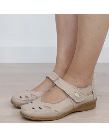 Balerini piele naturala Anisoara nude M4 20515, Nude