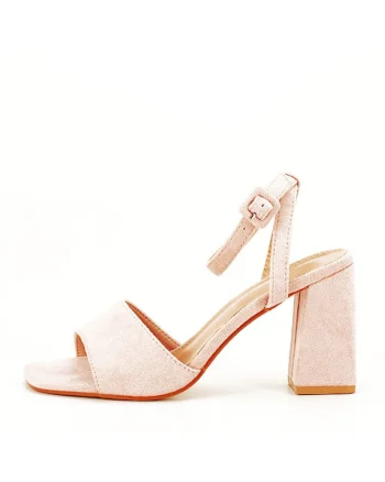 Sandale roz somon cu toc BL6522 130 11131, Roz