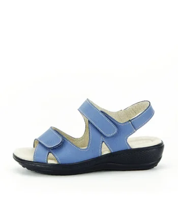 Sandale albastre din piele naturala DLNY7858 M4 13099, Albastru