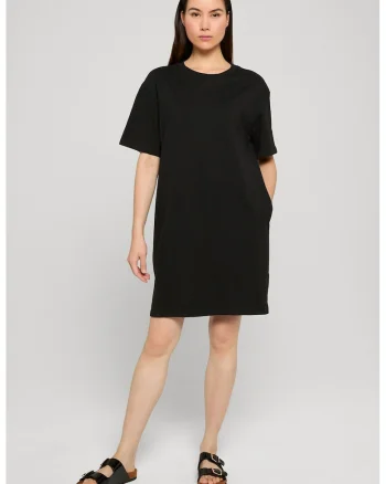 Rochie-tricou scurta cu buzunare, Black Onyx