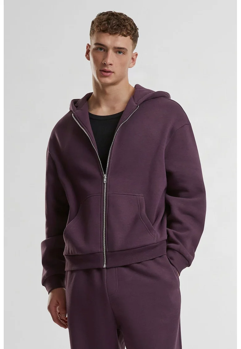 Hanorac uni cu fermoar, Violet