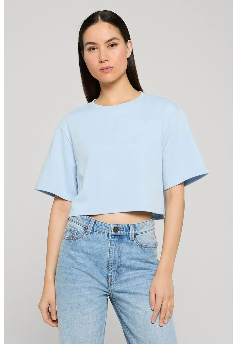 Tricou crop din amestec de bumbac