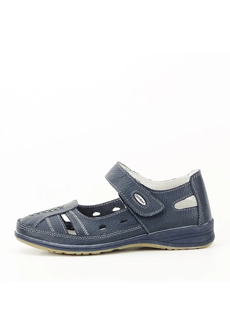 Balerini piele naturala Aurora bleumarin M5 5790, Albastru inchis