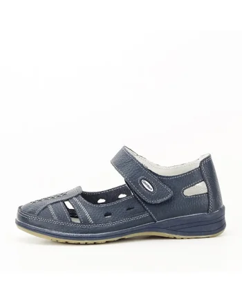 Balerini piele naturala Aurora bleumarin M5 5790, Albastru inchis