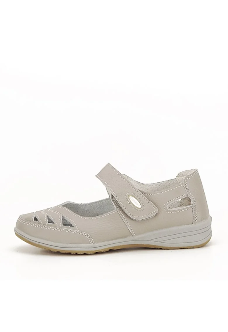 Balerini piele naturala Anisoara gri 8012, Gri