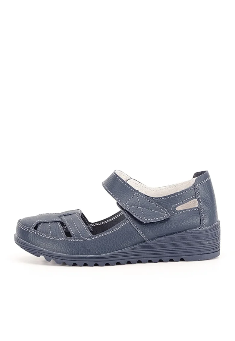 Balerini piele naturala Carina bleumarin M4 7993, Bleumarin