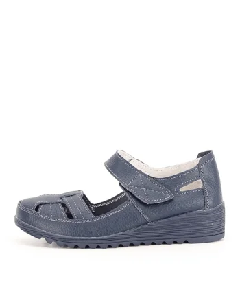 Balerini piele naturala Carina bleumarin M4 7993, Bleumarin