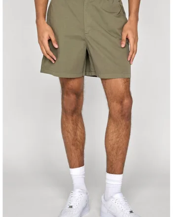 Pantaloni scurti cu banda elastica in talie, Masliniu deschis