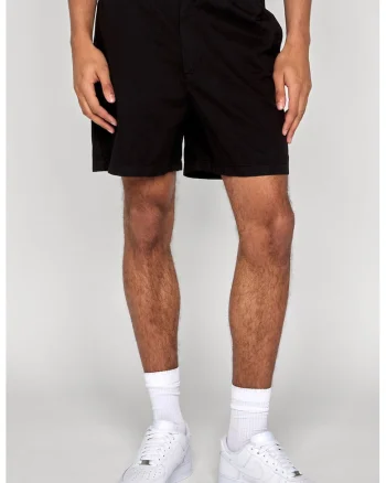 Pantaloni scurti cu banda elastica in talie, Negru