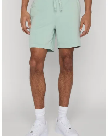 Pantaloni scurti din amestec de bumbac cu snur, Verde pastel