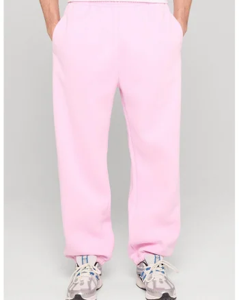 Pantaloni de trening cu croiala relaxed-fit si buzunare, Roz deschis