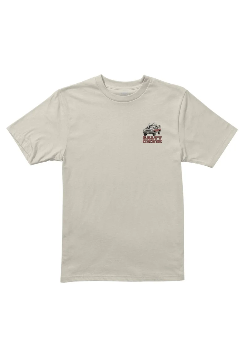 Tricou cu imprimeu grafic pe spate Truck Stop, din bumbac organic