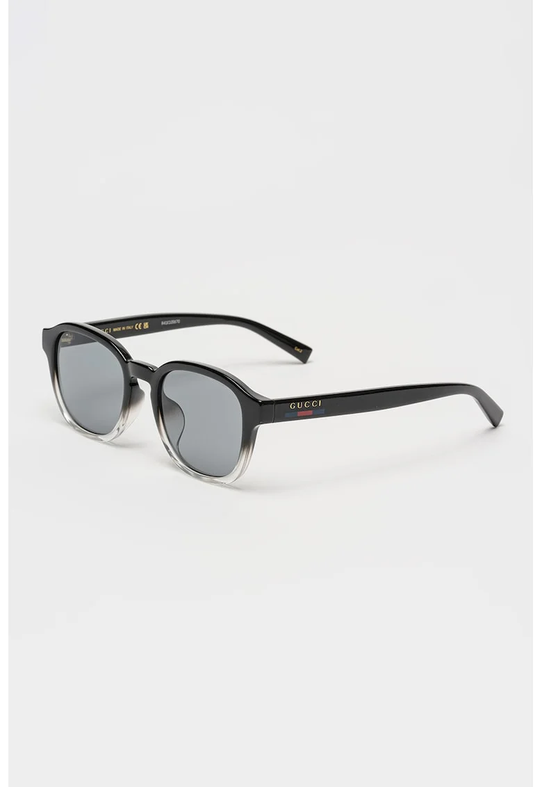 Ochelari de soare pantos cu logo, Negru/Transparent