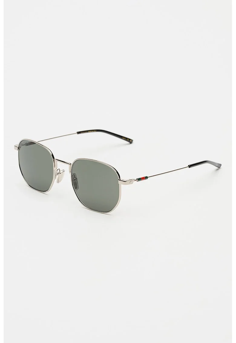 Ochelari de soare aviator cu lentile uni, Argintiu