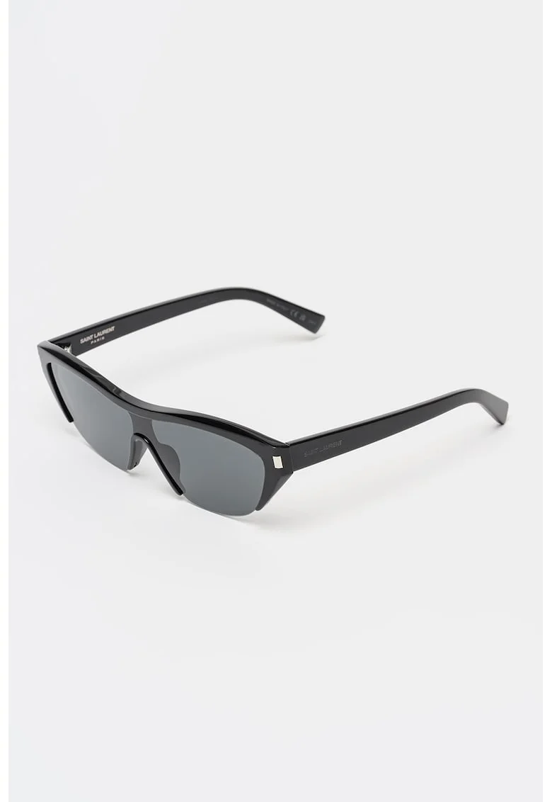 Ochelari de soare cat-eye cu lentile uni, Negru