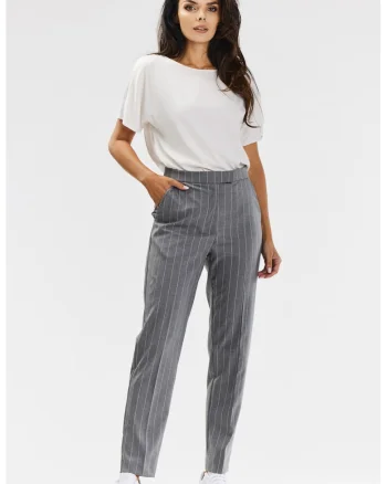 Pantaloni A678 pentru dama  Poliester, Eleganti, Gri