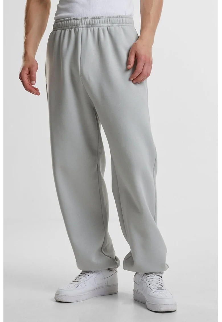 Pantaloni de trening cu croiala relaxed-fit si buzunare, Gri deschis