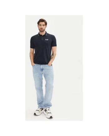 Tricou Polo barbati  Emporio Armani, 8NPF16 PJVUZ, Bumbac, 3XL INTL, Bleumarin