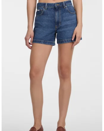 Pantaloni scurti de denim, Albastru melange