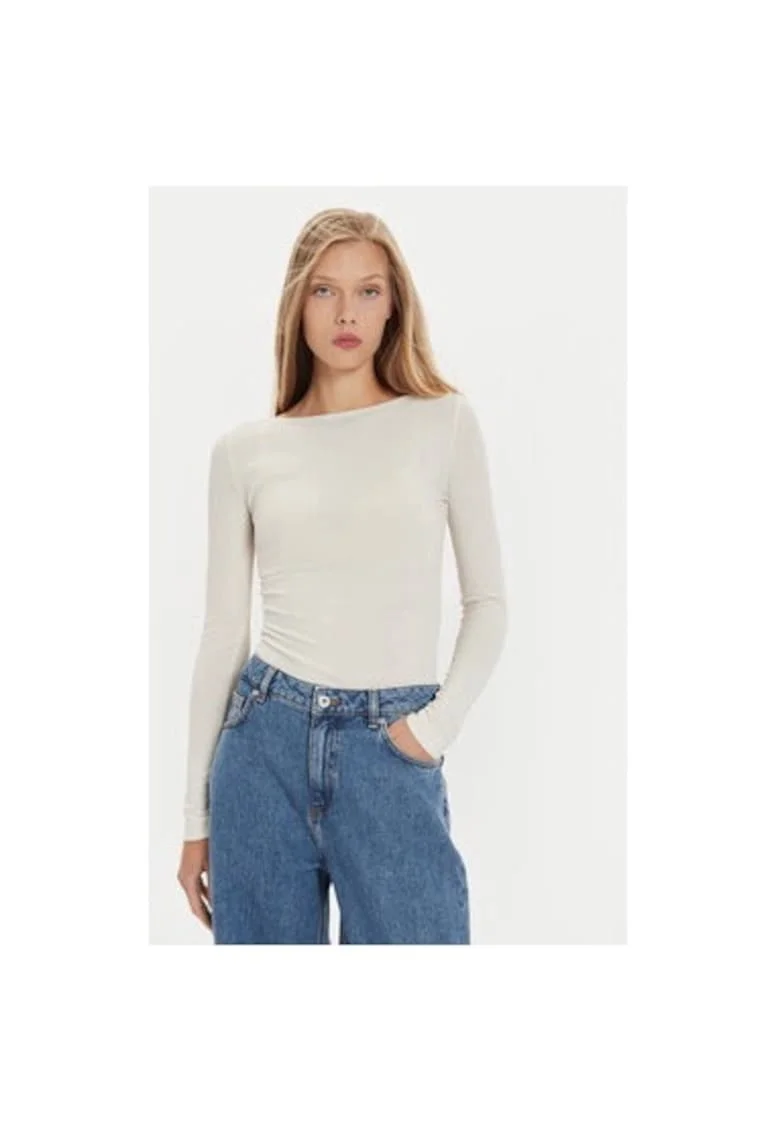Bluza dama,  304287671, Poliester/Viscoza, Alb, Alb